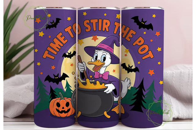 Witchy Duck Halloween Tumbler Wrap Sublimation PixelChick 
