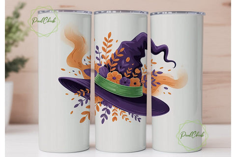 Witchy Floral Halloween 20oz Tumbler Sublimation PixelChick 
