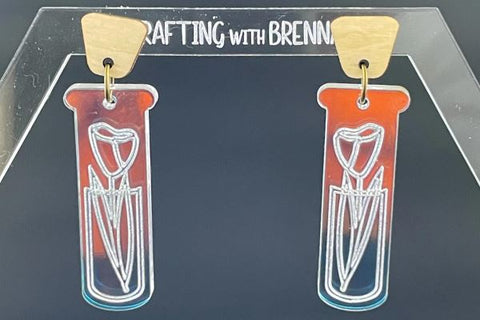 Witchy Floral Potion Bottle Earring BUNDLE Laser SVG SVG Crafting With Brenna 