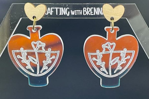 Witchy Floral Potion Bottle Earring Laser SVG SVG Crafting With Brenna 