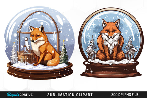 Witchy Foxes Clipart Bundle Sublimation Regulrcrative 