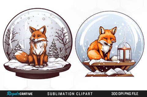 Witchy Foxes Clipart Bundle Sublimation Regulrcrative 