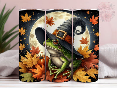Witchy Frog 20oz Tumbler Wrap PNG, Halloween Tumber Png, Straight & Tapered Tumbler Wrap, Instant Digital Download Sublimation Li Zamperini 