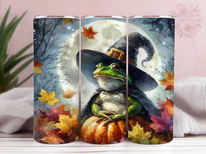 Witchy Frog 20oz Tumbler Wrap PNG, Halloween Tumber Png, Straight & Tapered Tumbler Wrap, Instant Digital Download Sublimation Li Zamperini 