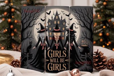 Witchy Girls Halloween 20oz Tumbler Wrap Sublimation DesignSVG 