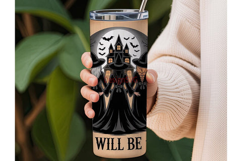Witchy Girls Halloween 20oz Tumbler Wrap Sublimation DesignSVG 