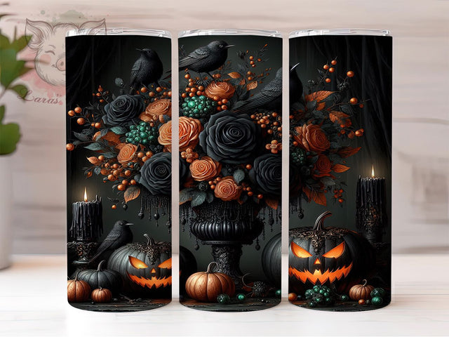 Witchy Gothic Academia Fall Tumbler Wrap, Spooky Fall Tumbler Png, 20oz Skinny Tumbler, Dark Academia Tumbler, Witchy Sublimation Design, Moody Autumn Tumbler, Goth Pumpkin Png Sublimation Lara' s Designs 