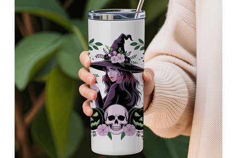 Witchy Halloween 20oz Tumbler Wrap Sublimation DesignSVG 