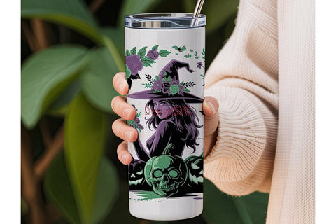 Witchy Halloween 20oz Tumbler Wrap Sublimation DesignSVG 