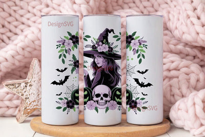 Witchy Halloween 20oz Tumbler Wrap Sublimation DesignSVG 