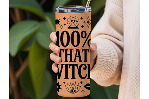 Witchy Halloween 20oz Tumbler Wrap Sublimation DesignSVG 