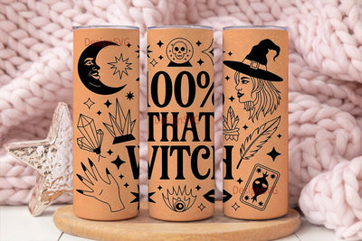 Witchy Halloween 20oz Tumbler Wrap Sublimation DesignSVG 
