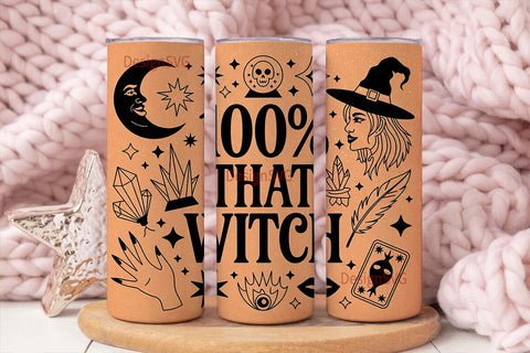 Witchy Halloween 20oz Tumbler Wrap Sublimation DesignSVG 