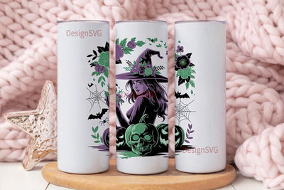 Witchy Halloween 20oz Tumbler Wrap Sublimation DesignSVG 