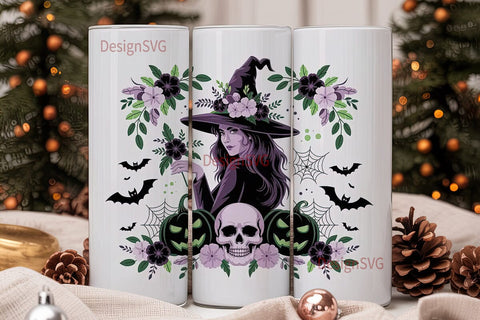Witchy Halloween 20oz Tumbler Wrap Sublimation DesignSVG 