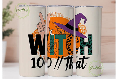 Witchy Halloween 20oz Tumbler Wrap Sublimation PixelChick 