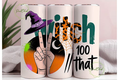 Witchy Halloween 20oz Tumbler Wrap Sublimation PixelChick 