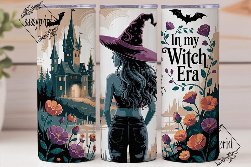 Witchy Halloween 20oz Tumbler Wrap Sublimation sassyprint 