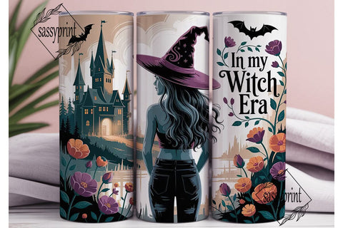 Witchy Halloween 20oz Tumbler Wrap Sublimation sassyprint 