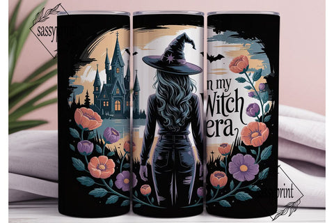 Witchy Halloween 20oz Tumbler Wrap Sublimation sassyprint 