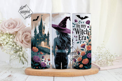 Witchy Halloween 20oz Tumbler Wrap Sublimation sassyprint 