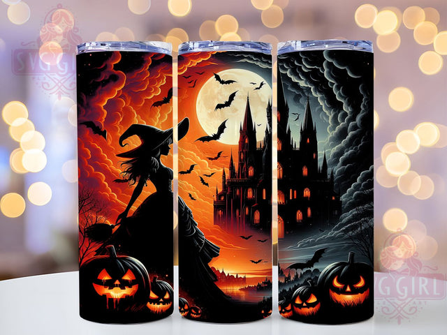 Witchy Halloween Fall Tumbler Wrap, Halloween Tumbler, 20oz Skinny Tumbler, Fall Tumbler Wrap, Sublimation Design, Spooky Season Png, Tumbler Wrap Download Sublimation SvggirlplusArt 