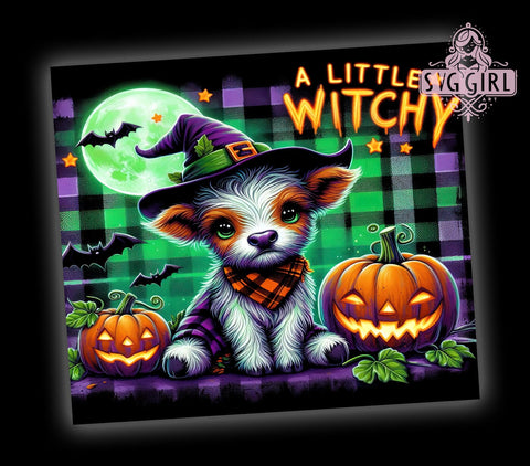 Witchy Halloween Highland Cow 20oz Tumbler Wrap Sublimation Design, Straight Tapered Tumbler Wrap, Highland Cow Tumbler Png, Instant Digital Download Sublimation SvggirlplusArt 