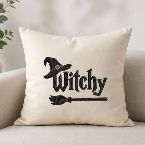 Witchy Halloween Machine Embroidery Design – Witch Hat & Broom Embroidery File Embroidery/Applique DESIGNS PatternFeed8 