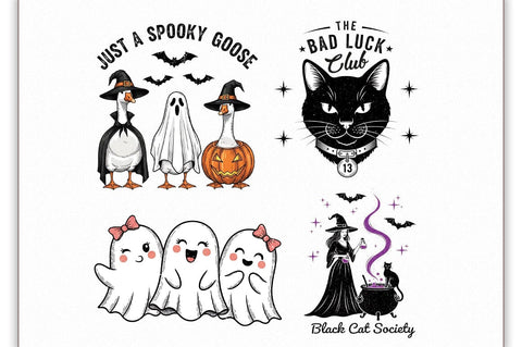 Witchy Halloween Tote Bag PNG Bundle Sublimation Shetara Begum 