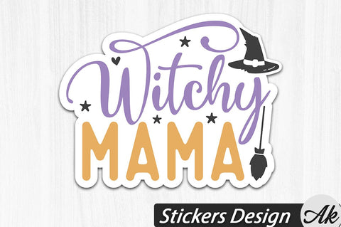 Witchy mama Stickers Design SVG akazaddesign 