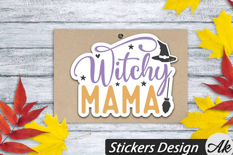 Witchy mama Stickers Design SVG akazaddesign 