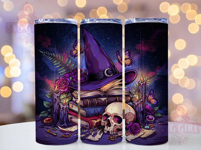 Witchy Night Butterfly Glow 20oz Tumbler, Witchy Theme, Night Motif, Butterfly Design, Glow Effect, Mystical Charm, Skinny Tumbler, Sublimation PNG Sublimation SvggirlplusArt 