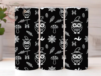 Witchy Owl Halloween Tumbler Wrap, Halloween Spider PNG, Cute Owl Sublimation, 20OZ Seamless Tumbler Design, Spooky Animal Wrap, Autumn Owl Cup, Magical Halloween PNG Sublimation Lara' s Designs 