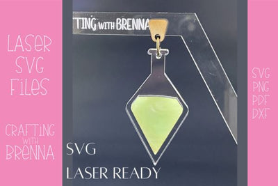 Witchy Potion Earring Laser SVG File SVG Crafting With Brenna 
