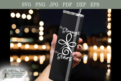 Witchy Protection Sigil SVG PNG | Gothic Strength Symbol My Strength Has Scars SVG Willow Paige Farms 