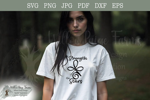 Witchy Protection Sigil SVG PNG | Gothic Strength Symbol My Strength Has Scars SVG Willow Paige Farms 