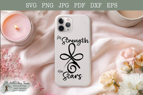 Witchy Protection Sigil SVG PNG | Gothic Strength Symbol My Strength Has Scars SVG Willow Paige Farms 