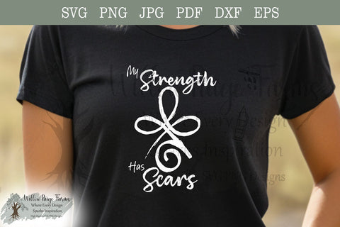 Witchy Protection Sigil SVG PNG | Gothic Strength Symbol My Strength Has Scars SVG Willow Paige Farms 