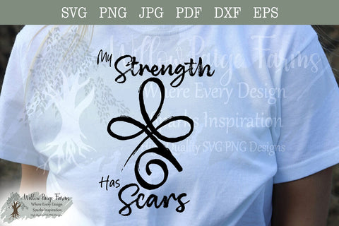 Witchy Protection Sigil SVG PNG | Gothic Strength Symbol My Strength Has Scars SVG Willow Paige Farms 