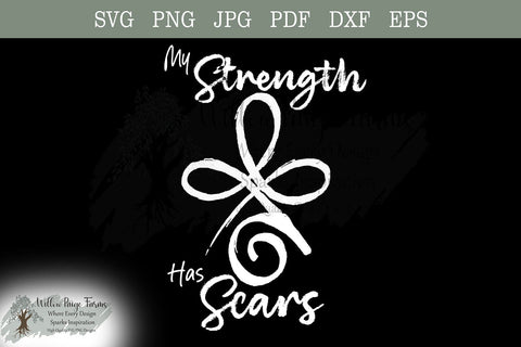 Witchy Protection Sigil SVG PNG | Gothic Strength Symbol My Strength Has Scars SVG Willow Paige Farms 