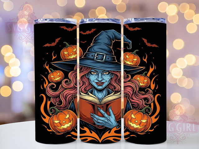 Witchy Pumpkin Spooky Tumbler Wrap, Witchy Tumbler Wrap, 20oz Skinny Tumbler, Pumpkin Tumbler Png, Sublimation Design, Spooky Season Png, Tumbler Wrap Download Sublimation SvggirlplusArt 