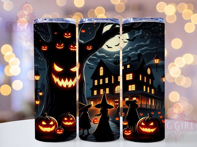Witchy Trick-or-Treat Tumbler Wrap, Spooky Season Png, 20oz Skinny Tumbler, Witchy Tumbler Wrap, Sublimation Design, Trick Or Treat Png, Tumbler Wrap Download Sublimation SvggirlplusArt 
