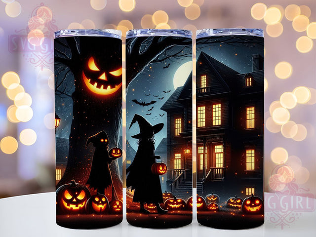 Witchy Trick-or-Treat Tumbler Wrap, Spooky Season Png, 20oz Skinny Tumbler, Witchy Tumbler Wrap, Sublimation Design, Trick Or Treat Png, Tumbler Wrap Download Sublimation SvggirlplusArt 