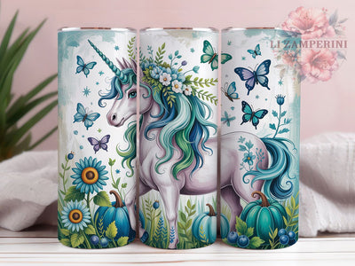 Witchy Unicorn Cute Fall Tumbler Wrap, Cute Spooky Tumbler Png, 20oz Skinny Tumbler, Witchy Unicorn Png, Fall Unicorn Tumbler, Sublimation Design Download, Autumn Unicorn Tumbler Sublimation Li Zamperini 