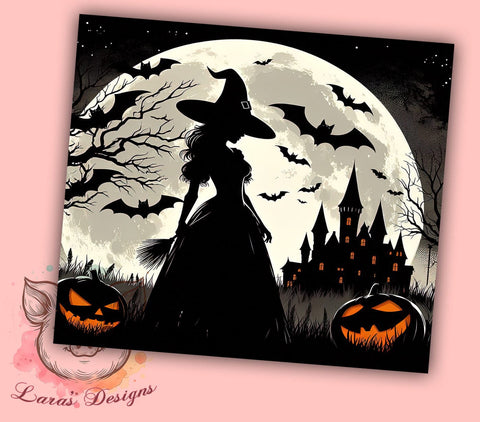 Witchy Vibes 20oz Tumbler Png, Straight & Tapered Tumbler Png, Halloween Witch Tumbler Png, Digital Download PNG Sublimation Lara' s Designs 