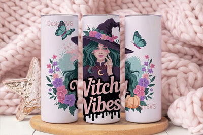 Witchy Vibes 20oz Tumbler Wrap Sublimation DesignSVG 