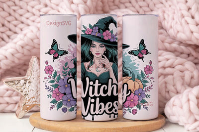Witchy Vibes 20oz Tumbler Wrap Sublimation DesignSVG 