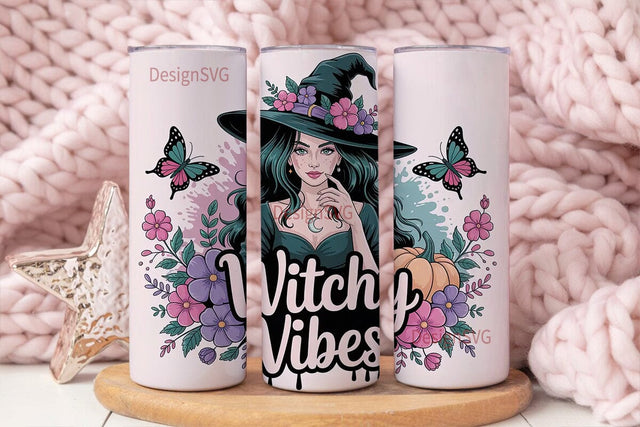 Witchy Vibes 20oz Tumbler Wrap Sublimation DesignSVG 