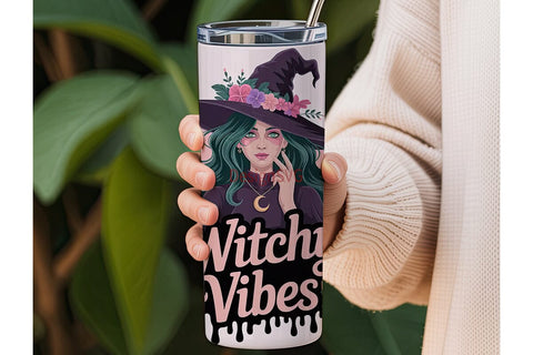 Witchy Vibes 20oz Tumbler Wrap Sublimation DesignSVG 