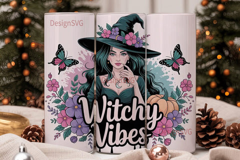 Witchy Vibes 20oz Tumbler Wrap Sublimation DesignSVG 